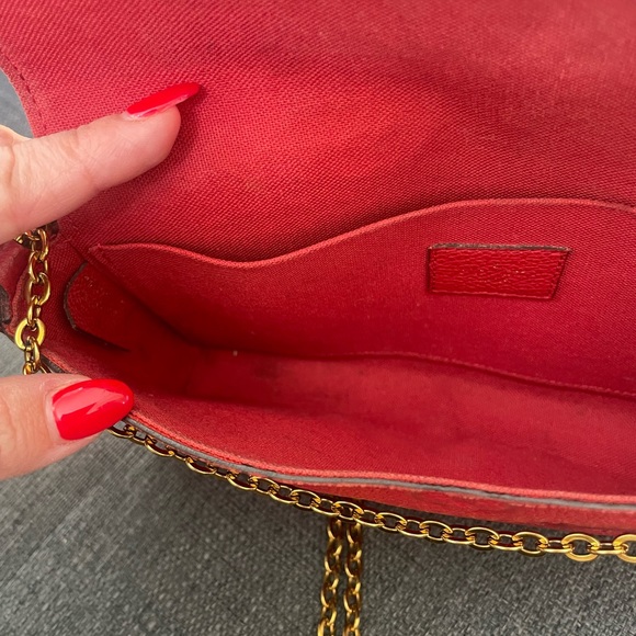 Louis Vuitton Félicie Pochette in monogram Empreinte Leather Scarlet Red - Picture 5 of 13